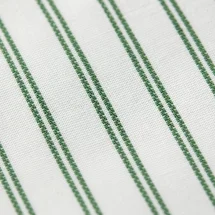 Chemise blanche à double rayure verte - Style élégant pour hommes — détail macro tissu et col