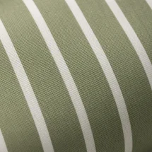 Chemise vert olive à rayures blanches - Style élégant pour hommes. — détail macro tissu et col