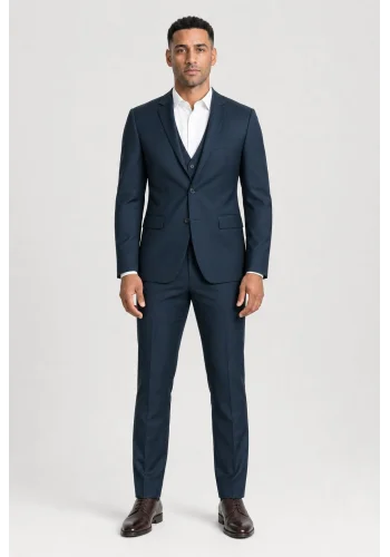 Costume mariage bleu nuit — porté face — sur mesure — Costume Privé Paris
