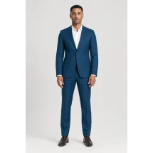 Costume mariage bleu indigo — porté face — sur mesure — Costume Privé Paris