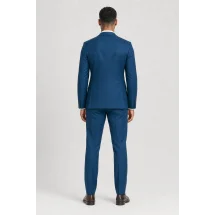 Costume mariage bleu indigo — vue de dos porté