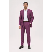 Redingote rose fuchsia — porté décontracté veste ouverte