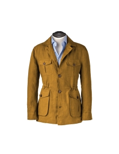 Veste saharienne lin ocre