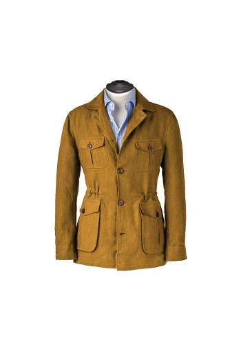 Veste saharienne lin ocre