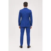Redingote bleu roi — vue de dos porté