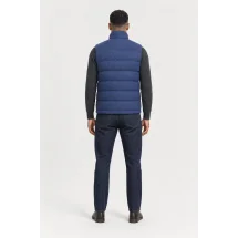 Doudoune Flanelle bleu — vue de dos porté