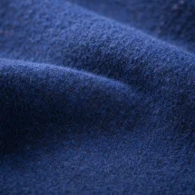 Doudoune Flanelle bleu — détail macro tissu