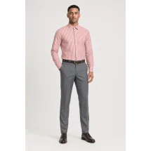 Chemise Rouge à Rayures Blanches - Style Élégant pour Hommes et Femmes. — portée veste ouverte décontractée