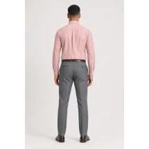 Chemise Rouge à Rayures Blanches - Style Élégant pour Hommes et Femmes. — vue de dos portée