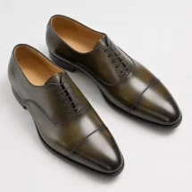 Chaussures Richelieu bout droit vert patiné — vue alternative finition