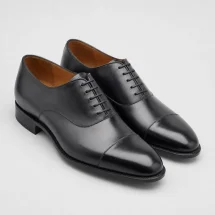 Chaussures Richelieu bout droit noir patiné — vue alternative finition