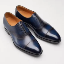 Chaussures Richelieu bout droit bleu patiné — vue alternative finition