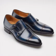 Chaussures double boucle bleu patiné — vue alternative finition