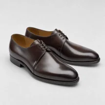 Chaussures derby marron patiné — packshot — Costume Privé Paris