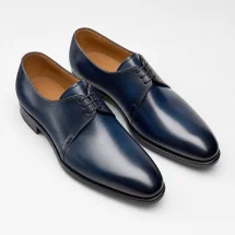Chaussures derby bleu patiné — vue alternative finition