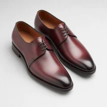 Chaussures derby bordeaux patiné — vue alternative finition