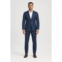 Costume bleu moyen Australis — porté face — sur mesure — Costume Privé Paris