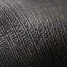 Costume Gris carreaux bleu — détail macro tissu
