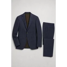 Costume bleu prince de galles marron — packshot ensemble