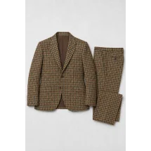 Veste marron tweed carreaux — packshot ensemble