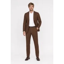 Veste marron orange sport — porté décontracté veste ouverte
