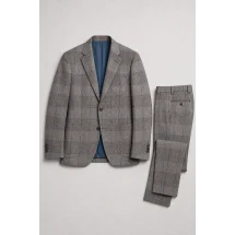 Veste gris clair large carreau — packshot ensemble