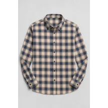 Chemise carreaux beige — packshot ensemble