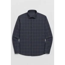 Chemise carreaux bleu — packshot ensemble