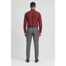 Chemise carreaux rouge — vue de dos portée