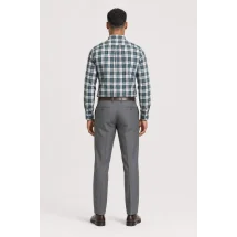 Chemise carreaux vert — vue de dos portée