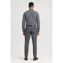 Chemise Coton Cachemire Gris — vue de dos portée