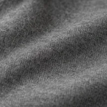 Chemise Coton Cachemire Gris — détail macro tissu et col