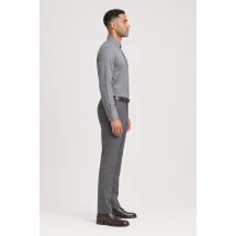 Chemise Denim Gris — vue profil portée