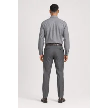 Chemise Denim Gris — vue de dos portée
