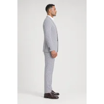 blazer seersucker — vue profil porté