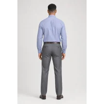 chemise Lin Bleu Rayures — vue de dos portée