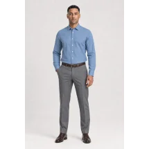 Chemise Denim Bleu Moyen — portée veste ouverte décontractée