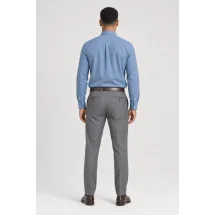 Chemise Denim Bleu Moyen — vue de dos portée