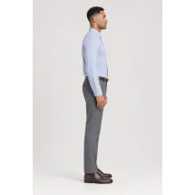 Chemise Lin Bleu Ciel — vue profil portée