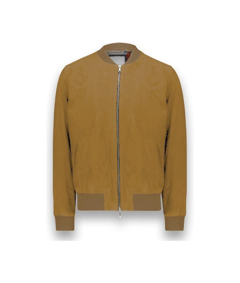 Blouson nubuck camel MA1 Steve