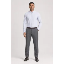 Chemise blanche rayures giro inglese — portée veste ouverte décontractée