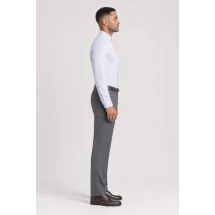 Chemise blanche rayures giro inglese — vue profil portée