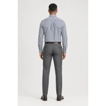 Chemise Larges Rayures Bleu Blanc — vue de dos portée