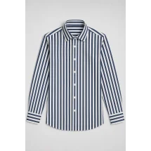Chemise Larges Rayures Bleu Blanc — packshot ensemble