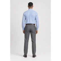 Chemise Bleu rayures Coton Lin — vue de dos portée