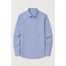 Chemise Bleu rayures Coton Lin — packshot ensemble