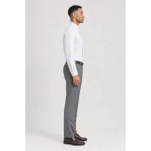 Chemise Coton Lin Blanc — vue profil portée