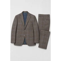 Blazer brun tweed carreaux — packshot ensemble