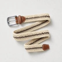 Ceinture Tressée tricolore beige — packshot — Costume Privé Paris