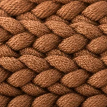 Ceinture Tressée tricolore marron — détail matière macro
